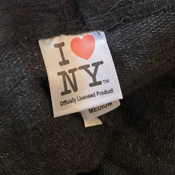 I ❤️ NY Y2K DARK GREY AND WHITE LOWRISE MINI BOOTY COTTON SHORTS SIZE MEDIUM - Picture 3 of 4